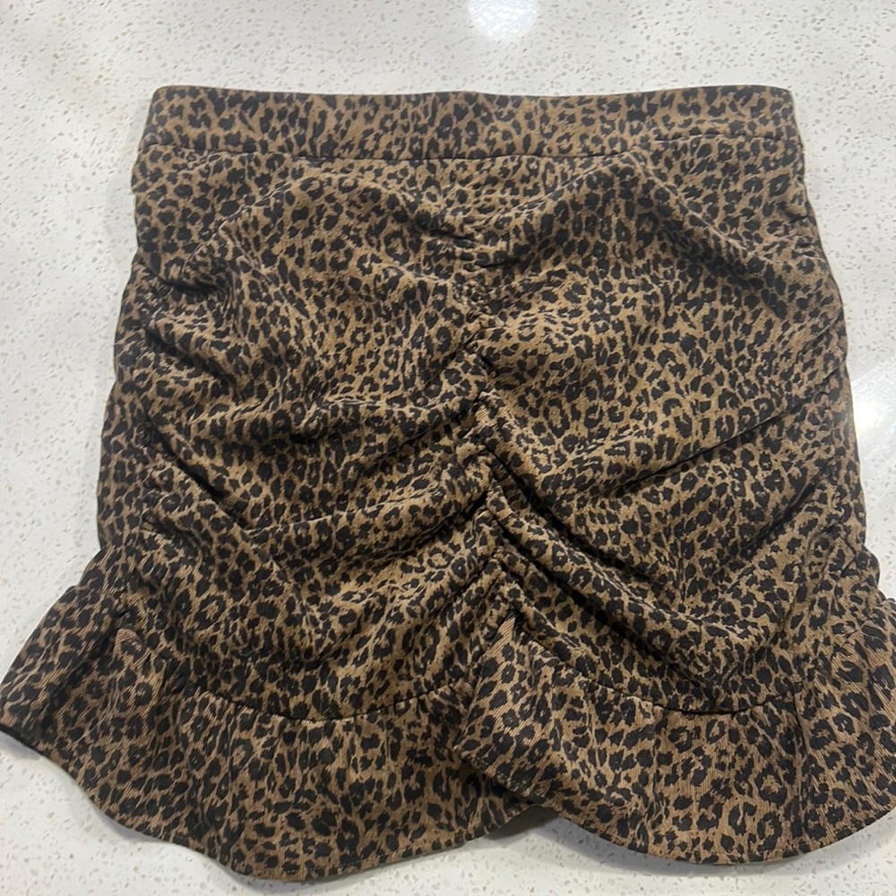 Zara leopard print skirt